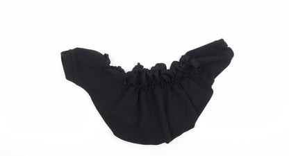 Womens UK Size 10 New Look Black Cropped Blouse