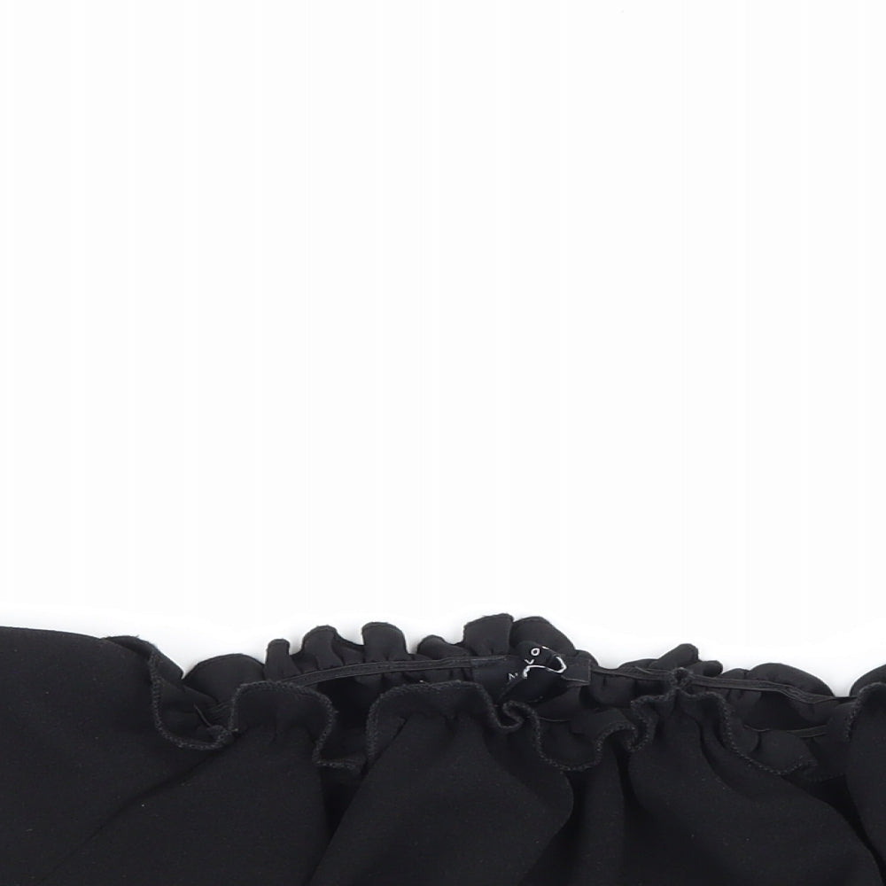 Womens UK Size 10 New Look Black Cropped Blouse