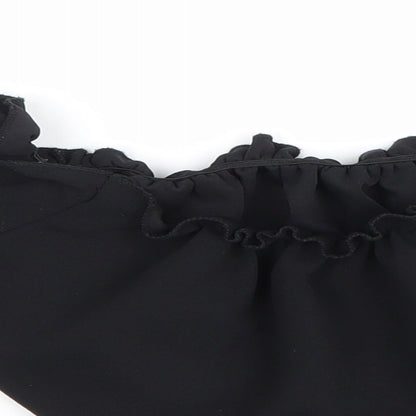 Womens UK Size 10 New Look Black Cropped Blouse