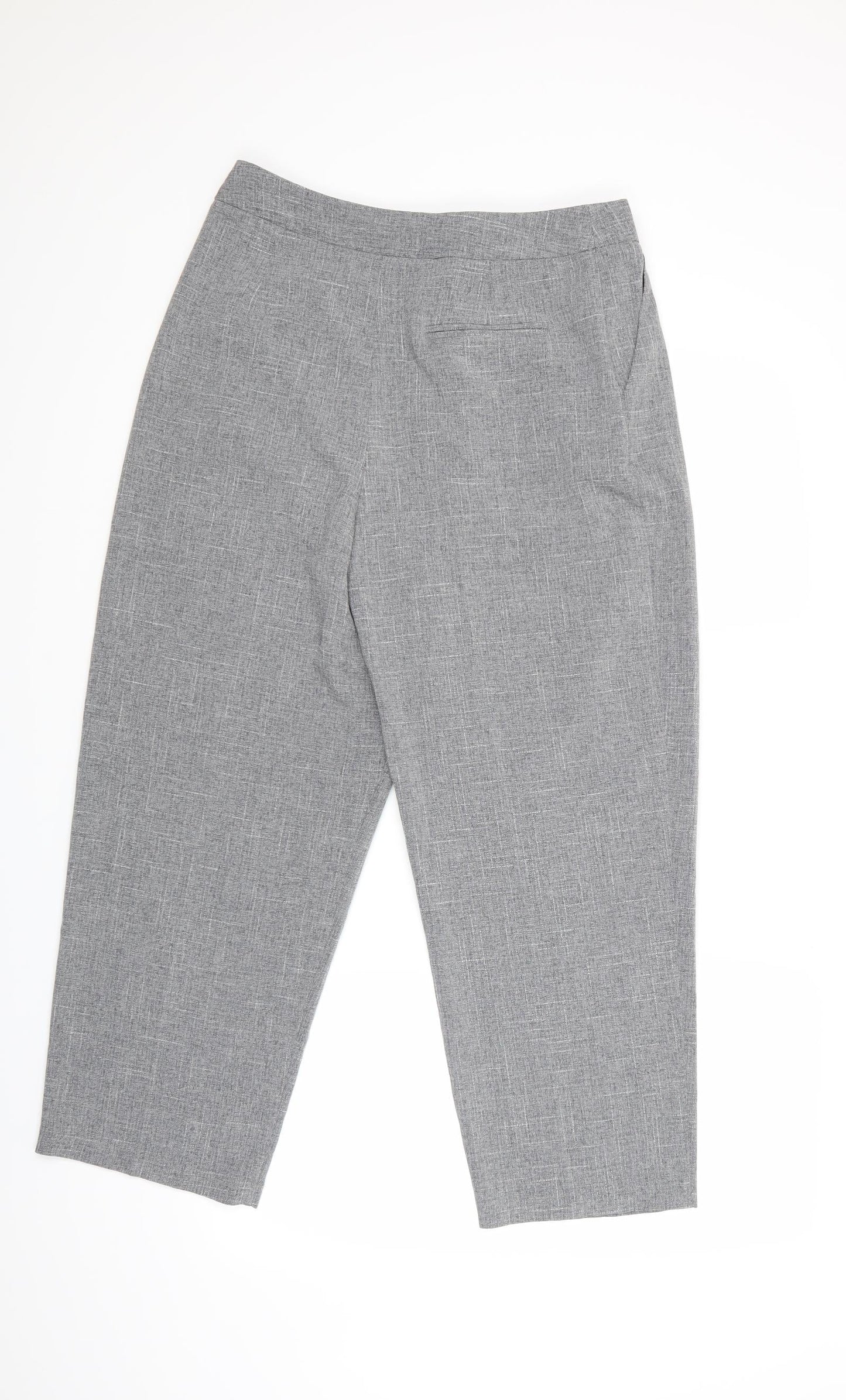 Womens UK Size M Light before Dark Regular Fit Cropped Grey Trousers