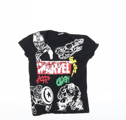 Urban Dept Girls Black   Basic T-Shirt Size 8 Years