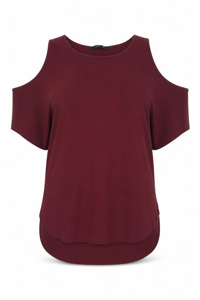 Womens UK Size 8 New Look Red Basic Blouse