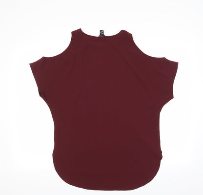 Womens UK Size 8 New Look Red Basic Blouse