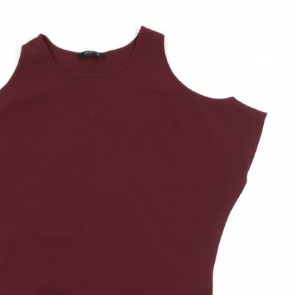 Womens UK Size 8 New Look Red Basic Blouse