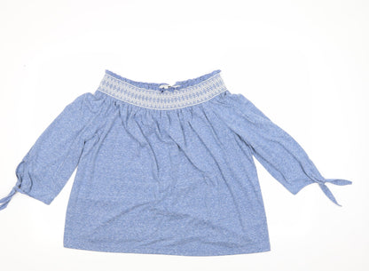 Womens UK Size 12 NEXT Blue Basic Blouse