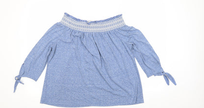 Womens UK Size 12 NEXT Blue Basic Blouse