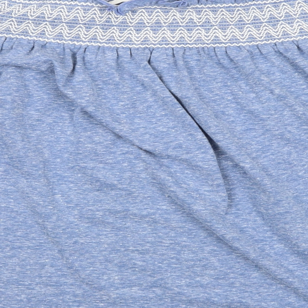 Womens UK Size 12 NEXT Blue Basic Blouse