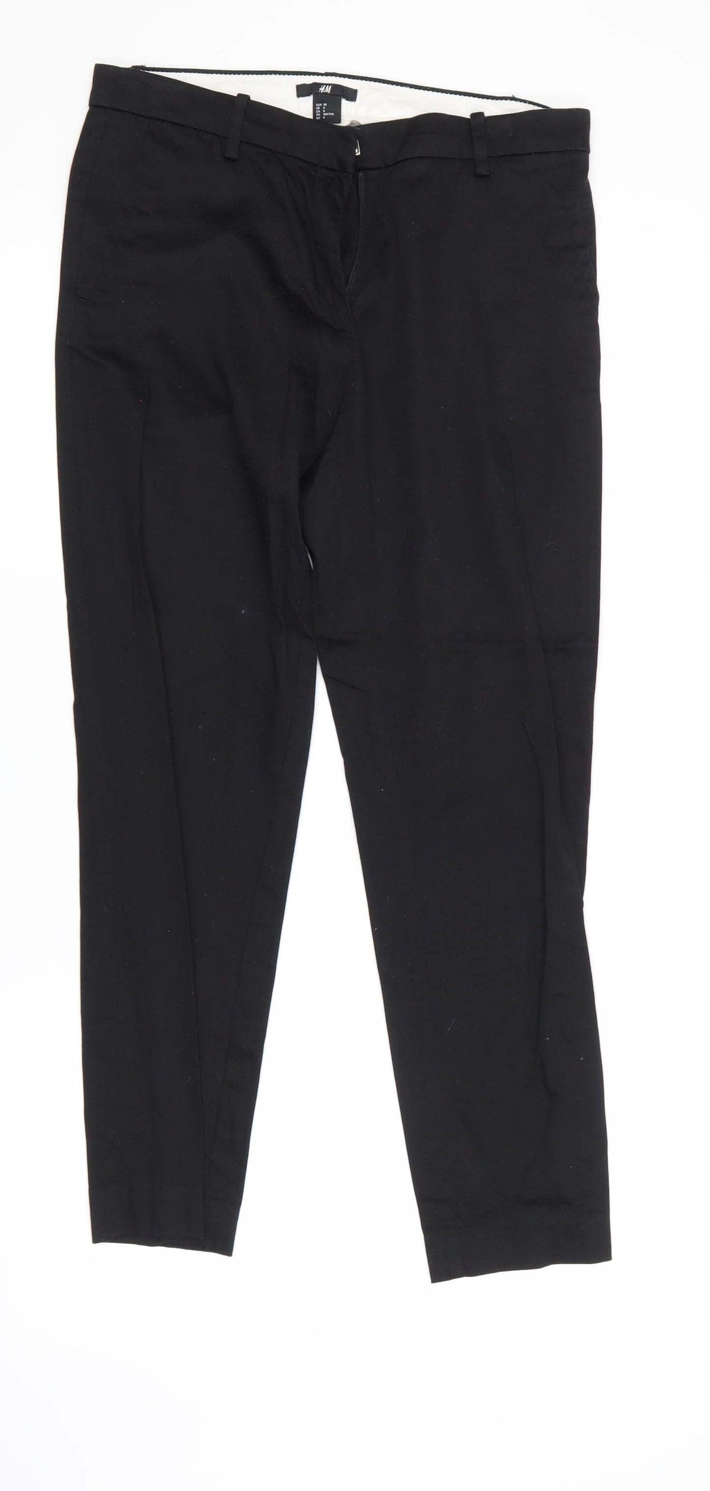 Womens UK Size 10 H&M Regular Fit  Black Trousers