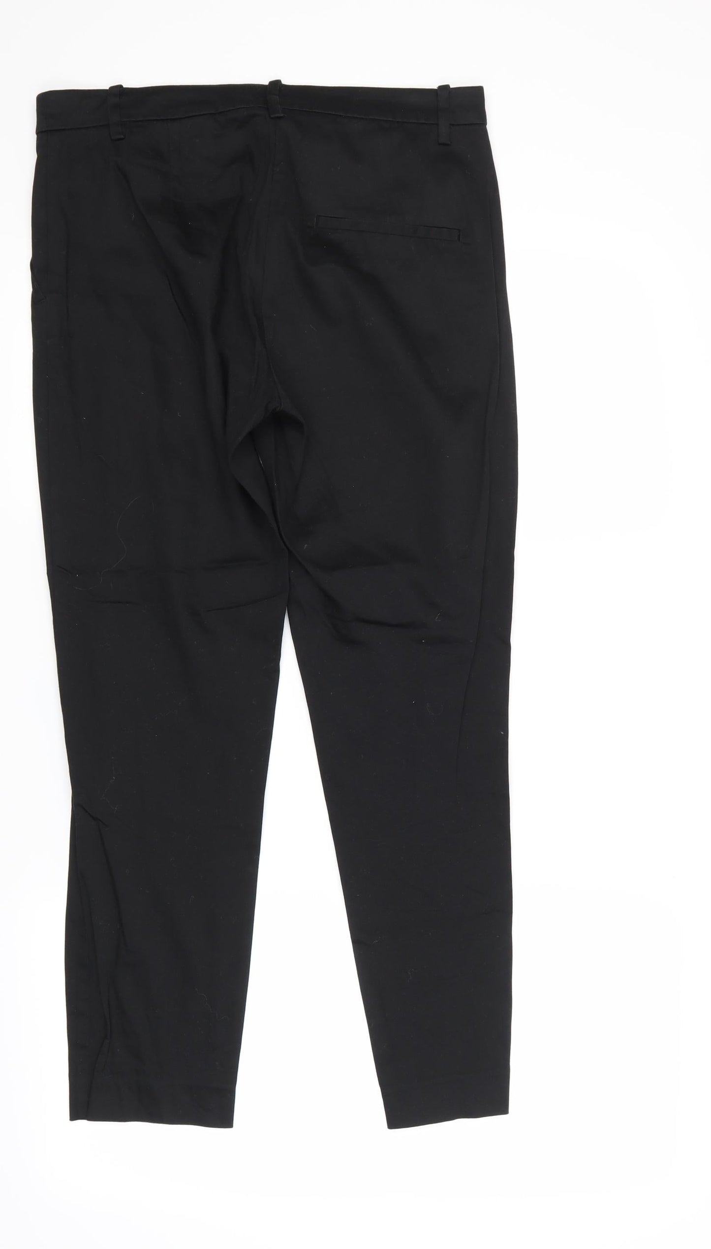 Womens UK Size 10 H&M Regular Fit  Black Trousers