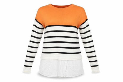 Exquiss's Womens Multicoloured Striped  Tunic Jumper Size M