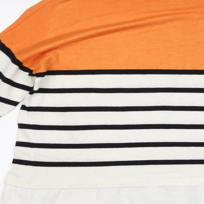 Exquiss's Womens Multicoloured Striped  Tunic Jumper Size M