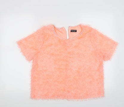 Womens UK Size 16 Select Orange Basic T-Shirt