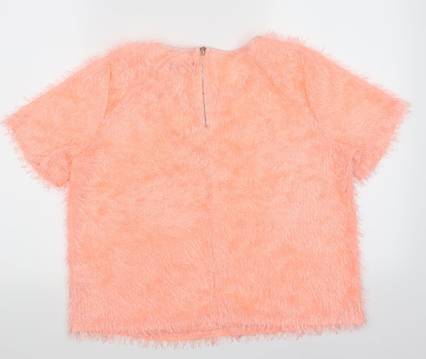 Womens UK Size 16 Select Orange Basic T-Shirt