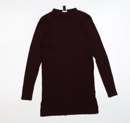 Very Womens Brown Striped  Pullover Jumper Size 6  - burgundy