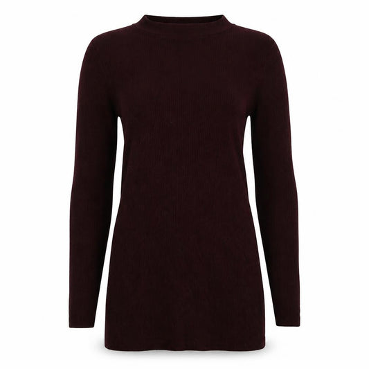 Very Womens Brown Striped  Pullover Jumper Size 6  - burgundy