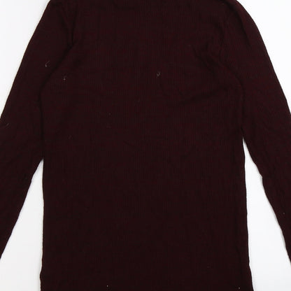 Very Womens Brown Striped  Pullover Jumper Size 6  - burgundy