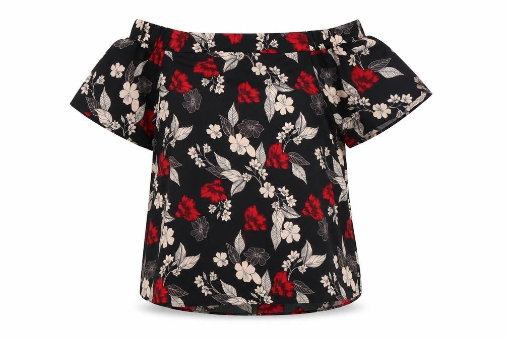Womens UK Size 8 George Black Basic Blouse