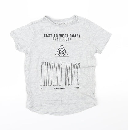 Nutmeg Boys Grey  Jersey Basic T-Shirt Size 6-7 Years