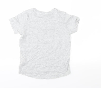 Nutmeg Boys Grey  Jersey Basic T-Shirt Size 6-7 Years