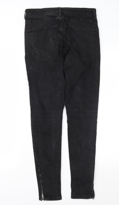 Asylum Womens Black  Denim Skinny Jeans Size 30 in L29 in
