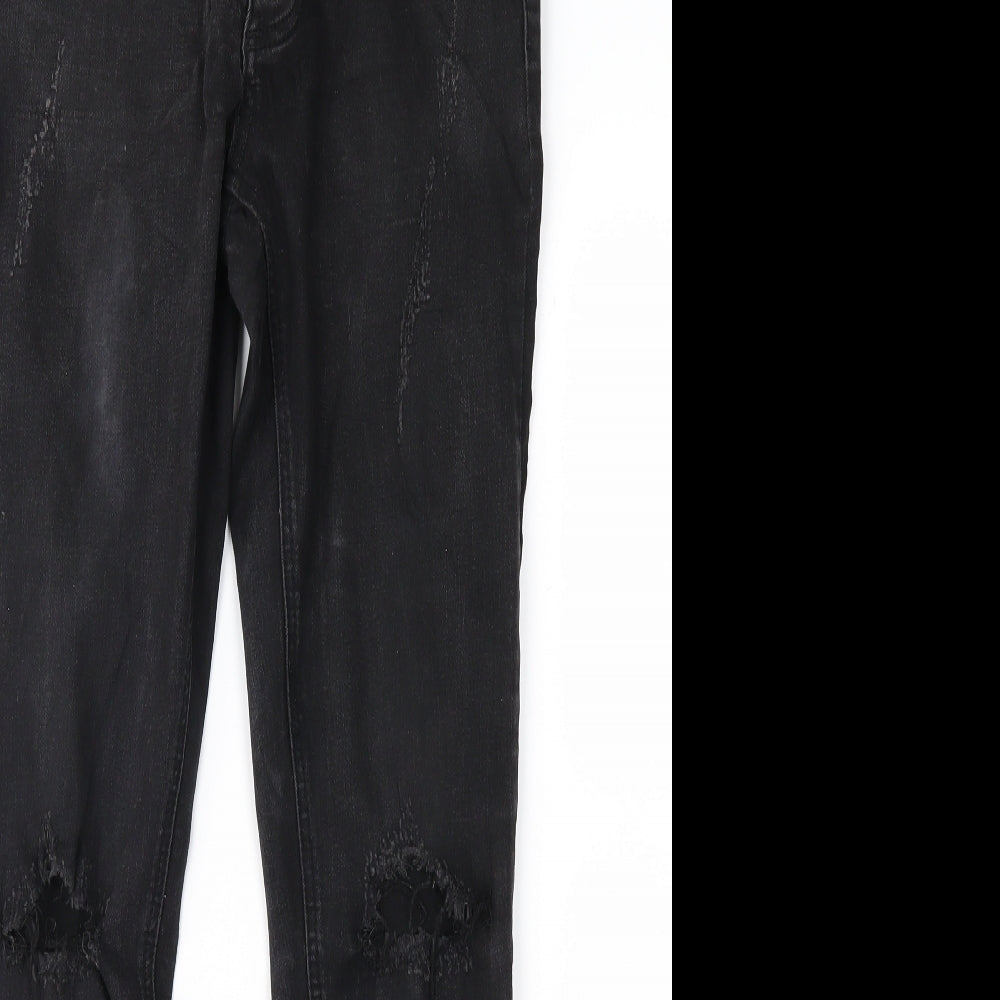 Asylum Womens Black  Denim Skinny Jeans Size 30 in L29 in