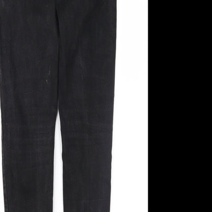 Asylum Womens Black  Denim Skinny Jeans Size 30 in L29 in