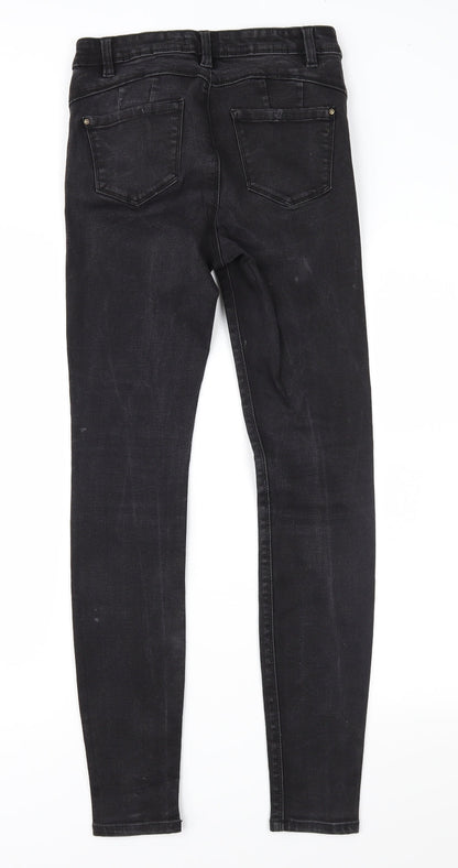 Denim & Co. Womens Black  Denim Skinny Jeans Size 10 L29 in