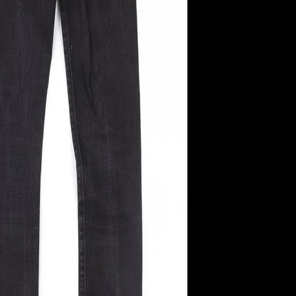 Denim & Co. Womens Black  Denim Skinny Jeans Size 10 L29 in