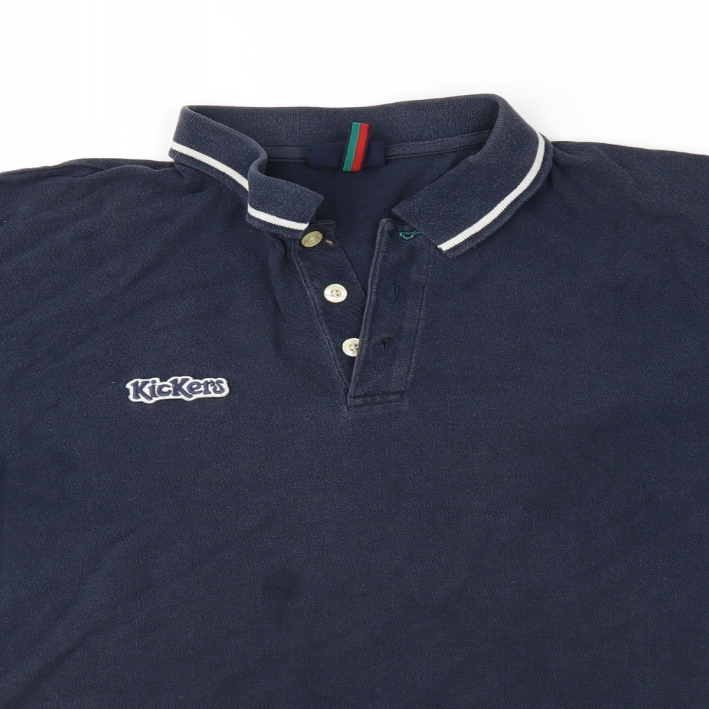 Kickers Mens Blue    Polo Size M