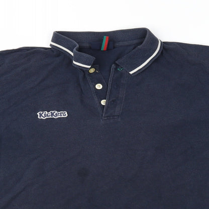 Kickers Mens Blue    Polo Size M