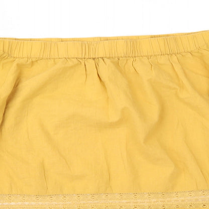 Womens UK Size 14 La Redoute Yellow Basic Blouse