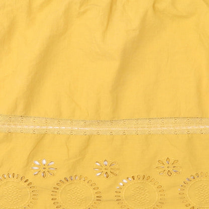 Womens UK Size 14 La Redoute Yellow Basic Blouse