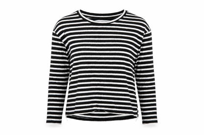 H&M Womens Black Striped Knit Pullover Jumper Size S