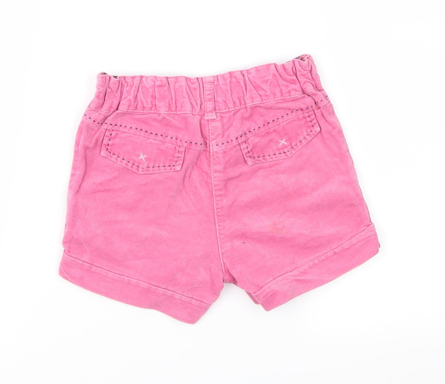 NEXT Girls Pink  Velvet Cropped Trousers Size 12-18 Months
