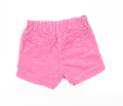 NEXT Girls Pink  Velvet Cropped Trousers Size 12-18 Months