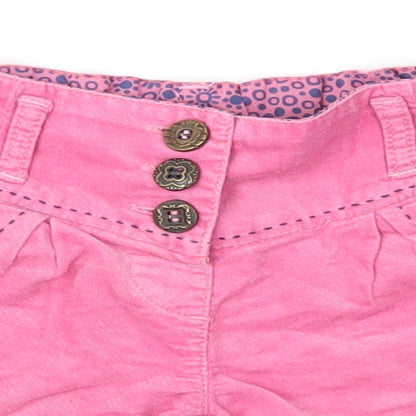 NEXT Girls Pink  Velvet Cropped Trousers Size 12-18 Months