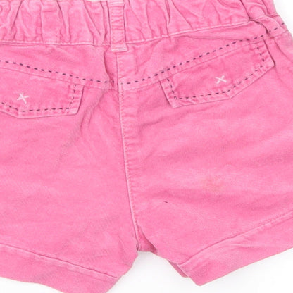 NEXT Girls Pink  Velvet Cropped Trousers Size 12-18 Months