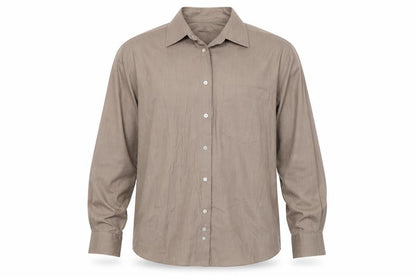 Mens UK Size 16 Taylor & Wright Beige  Button-Up Long Sleeve Casual Shirt