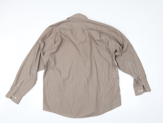 Taylor & Wright Mens Beige    Button-Up Size 16