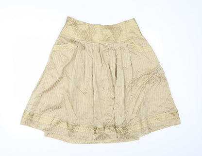 Marks and Spencer Womens Beige   A-Line Skirt Size 12