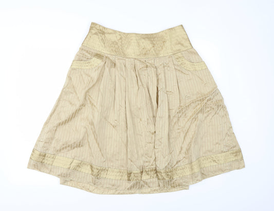 Marks and Spencer Womens Beige   A-Line Skirt Size 12