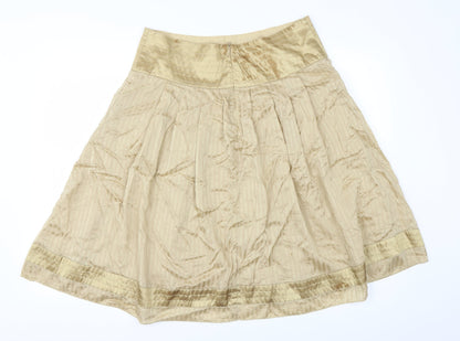Marks and Spencer Womens Beige   A-Line Skirt Size 12