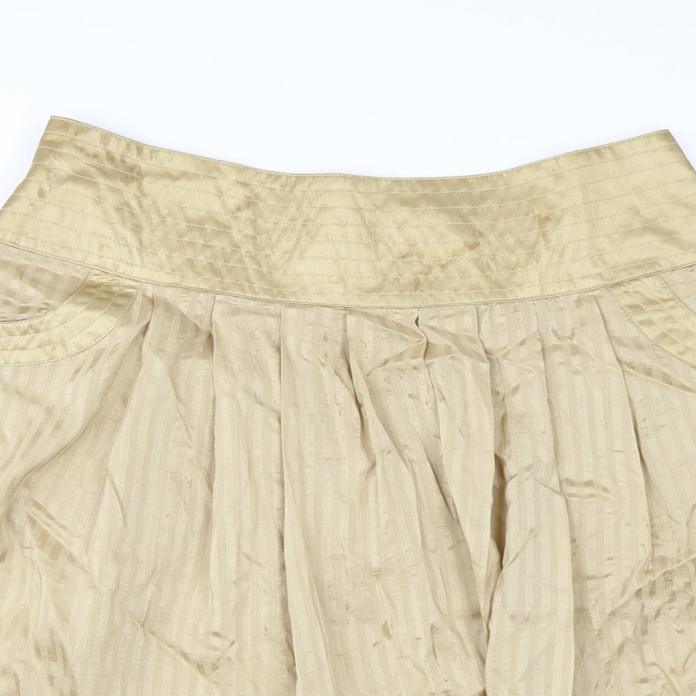 Marks and Spencer Womens Beige   A-Line Skirt Size 12