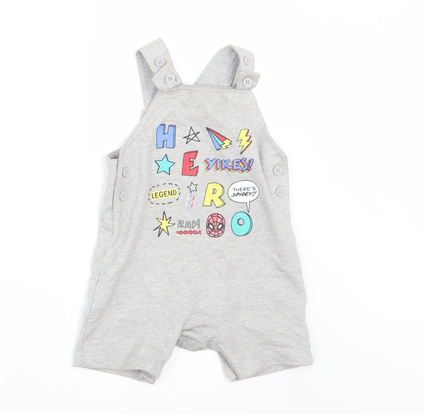 George Boys Grey   Dungaree One-Piece Size 6-9 Months