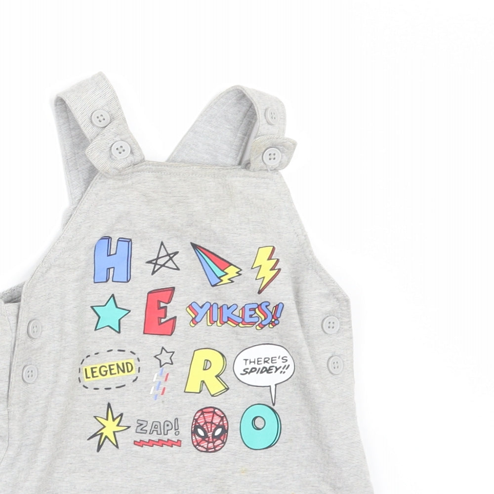 George Boys Grey   Dungaree One-Piece Size 6-9 Months
