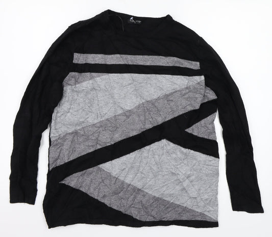 Viz-A-Viz Womens Black   Pullover Jumper Size M