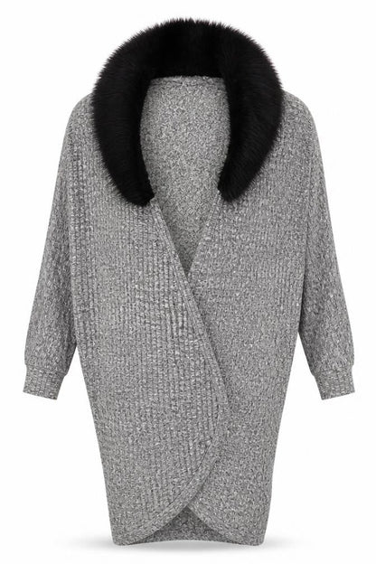 Cameo Rose Womens Grey Wrap Jumper Size M
