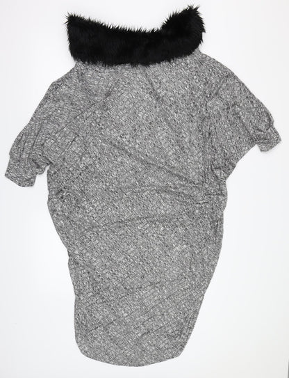 CAMEO ROSE  Womens Grey   Wrap Jumper Size M