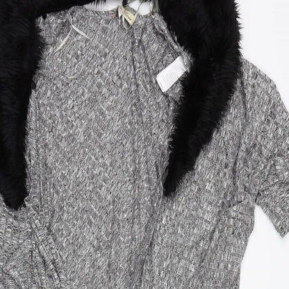 CAMEO ROSE  Womens Grey   Wrap Jumper Size M