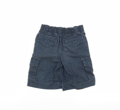 Lands End Boys Blue   Cargo Shorts Size 4 Years